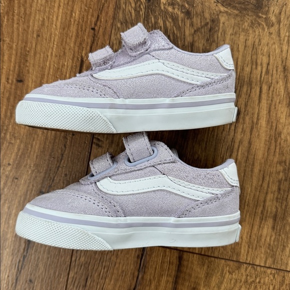 Toddler girl Vans, size 5, purple sparkle - Picture 4 of 8